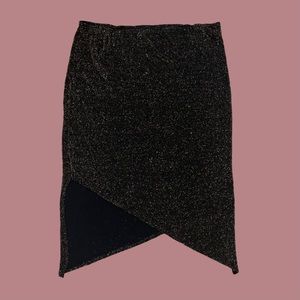 Vintage Zenobia Gold & Black Skirt 2XL